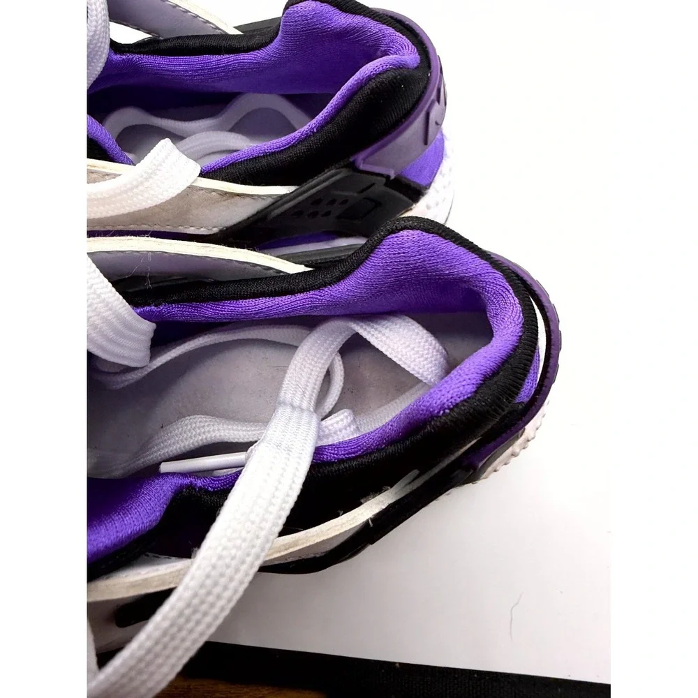 Nike Huarache Run PS Purple Punch 704949-117 Kids 2 Sneaker White Neoprene Shoes